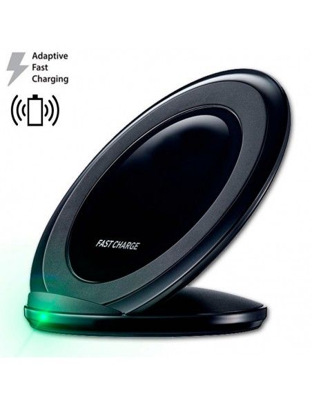Dock Base Cargador Universal Smartphones Qi Inalámbrico (Carga Rápida) Negro