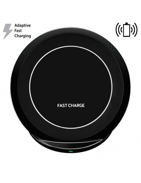 Dock Base Cargador Universal Smartphones Qi Inalámbrico (Carga Rápida) Negro