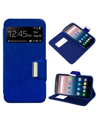 Funda Flip Cover Alcatel Pop 3 (5) Liso Azul