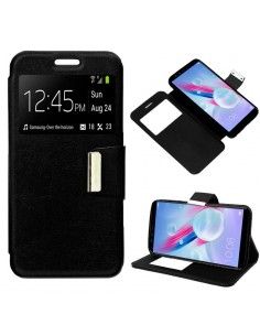 Funda libro soporte TPU Huawei Honor 9 Lite negra