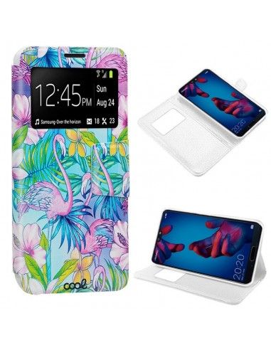Funda Flip Cover Huawei P20 Dibujos Flamencos
