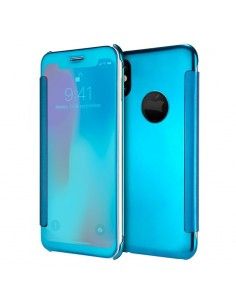 Funda libro soporte iPhone X / XS Clear View azul