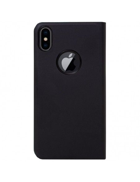 Funda libro soporte iPhone X / XS Clear View negra