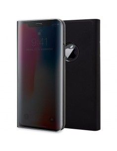 Funda libro soporte iPhone X / XS Clear View negra