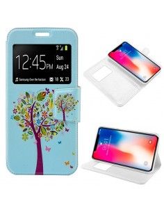 Funda libro soporte TPU iPhone X / XS diseño Árbol Vida