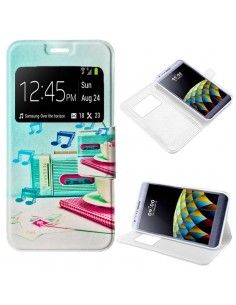 Funda Flip Cover LG X Cam Dibujos Music