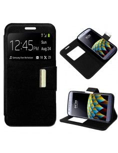 Funda Flip Cover LG X Cam Liso Negro