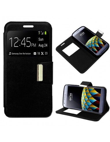 Funda Flip Cover LG X Cam Liso Negro