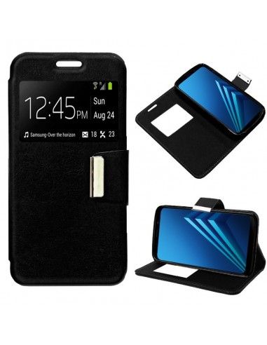 Funda Flip Cover Samsung A530 Galaxy A8 (2018) Liso Negro