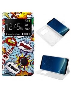 Funda libro soporte TPU Samsung G955 Galaxy S8 Plus diseño Comic