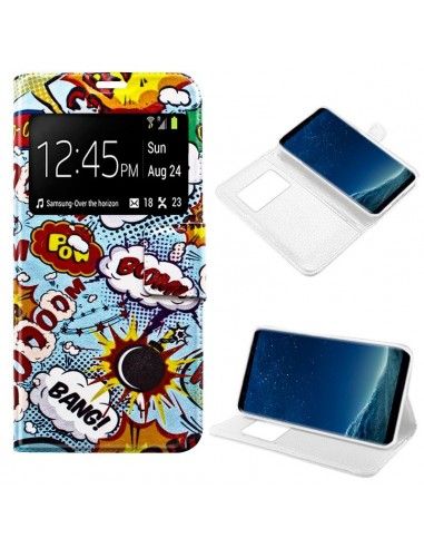 Funda libro soporte TPU Samsung G955 Galaxy S8 Plus diseño Comic