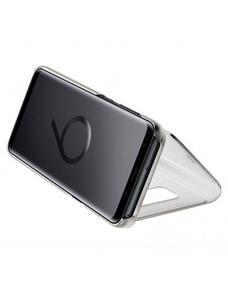 Funda Flip Cover Samsung G965 Galaxy S9 Plus Clear View Plata