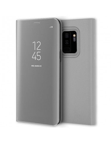 Funda Flip Cover Samsung G965 Galaxy S9 Plus Clear View Plata