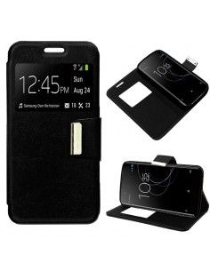 Funda Flip Cover Sony Xperia XA1 Plus Liso Negro