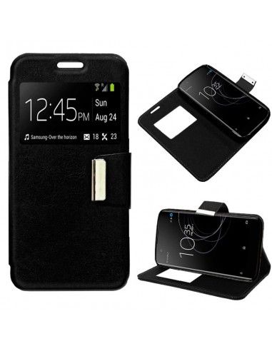 Funda Flip Cover Sony Xperia XA1 Plus Liso Negro