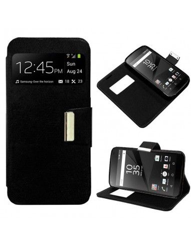 Funda Flip Cover Sony Xperia Z5 Compact Liso Negro