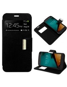 Funda Flip Cover Vodafone Smart Prime 7 Liso Negro