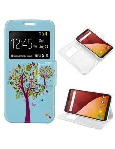 Funda libro soporte TPU Wiko View Prime diseño Árbol