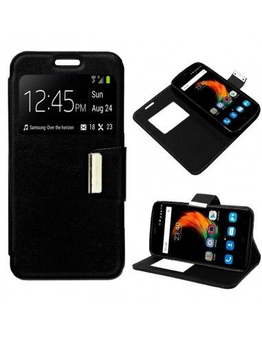 Funda Flip Cover ZTE Blade A610 Plus Liso Negro
