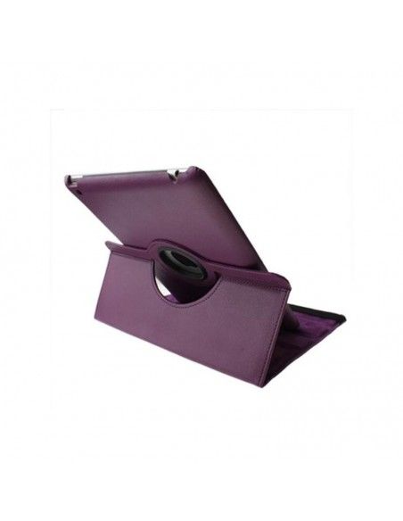 Funda soporte giratorio iPad 2 / iPad 3 / 4 polipiel morada
