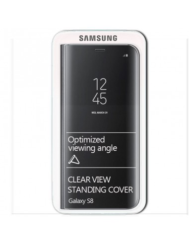 Funda original Samsung G950 Galaxy S8 Clear View negra (Blíster)