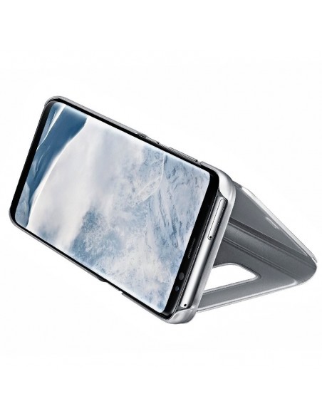 Funda original Samsung G950 Galaxy S8 Clear View plata (Blíster)