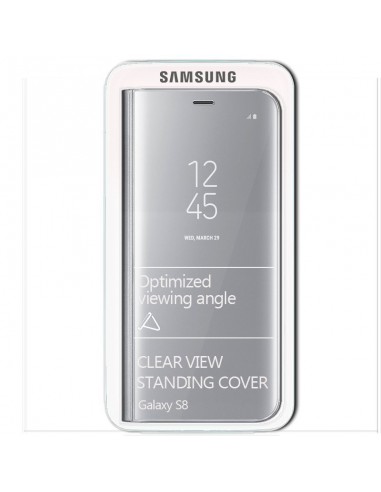Funda original Samsung G950 Galaxy S8 Clear View plata (Blíster)