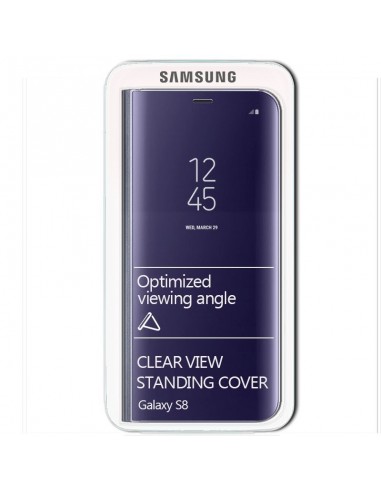 Funda original Samsung G950 Galaxy S8 Clear View azul violáceo (Blíster)