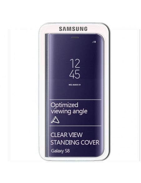 Funda original Samsung G950 Galaxy S8 Clear View azul violáceo (Blíster)