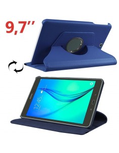 Funda soporte giratorio Samsung Galaxy Tab A 2015 9,7 pulgadas (T550-T555) polipiel azul