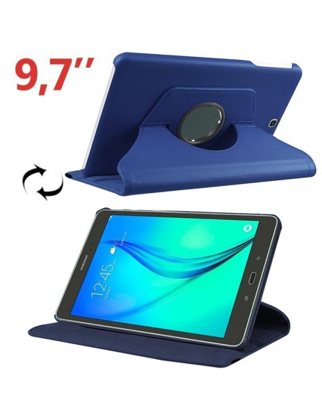 Funda soporte giratorio Samsung Galaxy Tab A 2015 9,7 pulgadas (T550-T555) polipiel azul