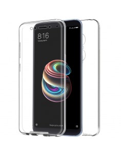 Funda 2 en 1 gel TPU 3D Xiaomi Redmi 5 Plus transparente (Frontal + trasera)