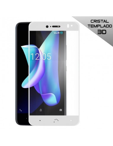 Protector pantalla vidrio templado BQ Aquaris U2 / U2 Lite / V / VS (3D blanco)