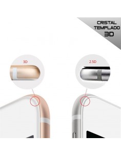 Protector pantalla vidrio templado iPhone 6 / 6s (FULL 3D negro) 2