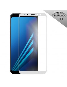Protector pantalla vidrio templado Samsung A530 Galaxy A8 (2018) blanco (3D)