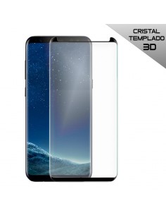 Protector pantalla vidrio templado Samsung G955 Galaxy S8 Plus (Curvo borde negro)