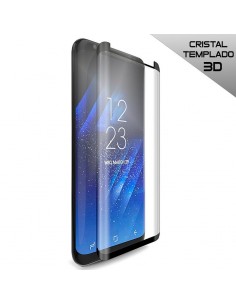 Protector pantalla vidrio templado Samsung G955 Galaxy S8 Plus (Curvo borde negro) 2