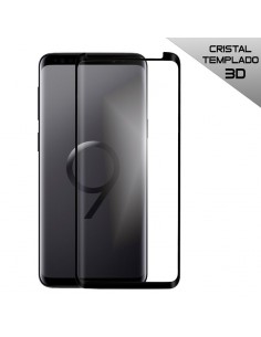 Protector pantalla vidrio templado Samsung G965 Galaxy S9 Plus (Curvo 3D negro)
