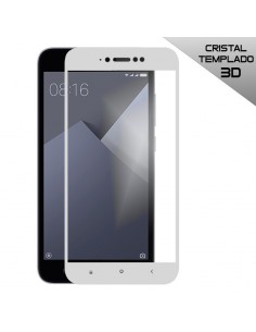 Protector pantalla vidrio templado Xiaomi Redmi Note 5A / Note 5A Prime blanco (Pegado total 3D)