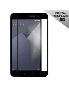 Protector pantalla vidrio templado Xiaomi Redmi Note 5A / Note 5A Prime negro (Pegado total 3D)