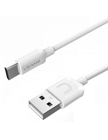 Cable datos y carga USB tipo C Usams U-Turn blanco 1m (blíster)