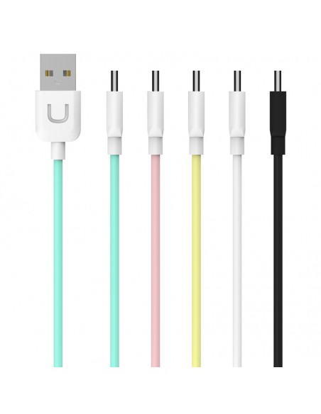 Cable datos y carga USB tipo C Usams U-Turn blanco 1m (blíster)