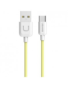 Cable datos y carga USB tipo C Usams U-Turn amarillo 1m (blíster) 2