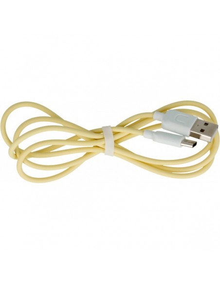 Cable datos y carga USB tipo C Usams U-Turn amarillo 1m (blíster)
