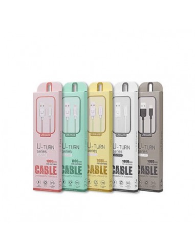 Cable datos y carga USB tipo C Usams U-Turn rosa palo 1m (blíster)