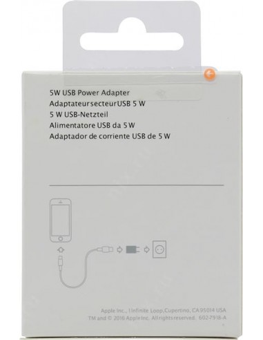 Cargador de red adaptador USB original iPhone 5/6/7/8/X (blíster)