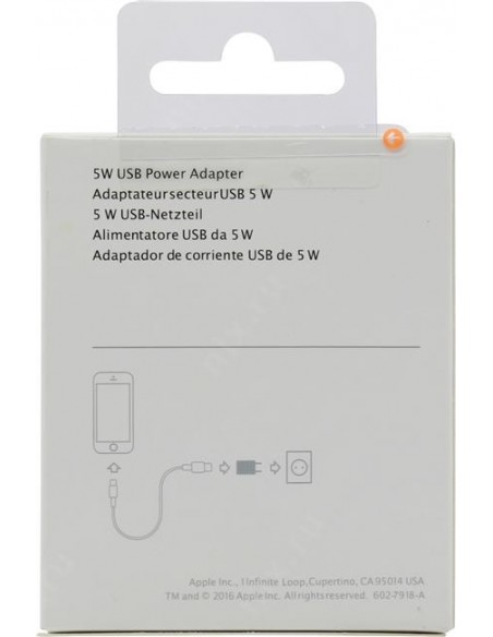Cargador de red adaptador USB original iPhone 5/6/7/8/X (blíster)