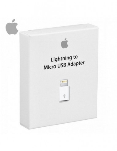 Adaptador original microUSB a Lighting iPhone 5 / 5s / SE / 6 / 7 / 7 Plus / iPad Mini (Blíster)