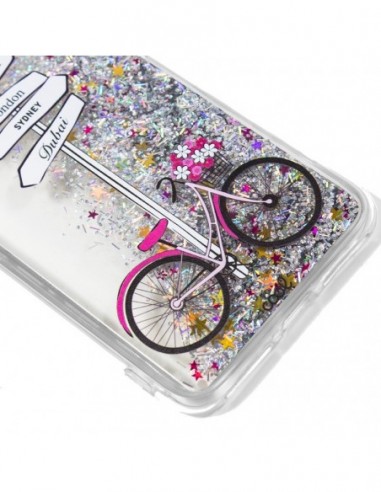 Carcasa TPU gel purpurina Samsung A605 Galaxy A6 Plus diseño Travel