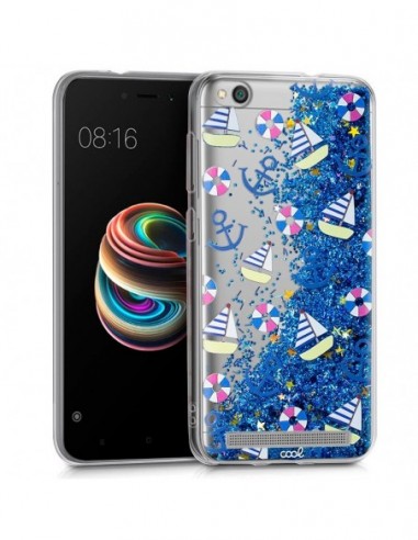 Carcasa TPU gel purpurina Xiaomi Redmi 5A diseño Veleros